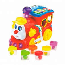 Музыкальная игрушка Hola Toys Паровозик-сортер