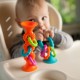 Прорезыватель-погремушка на присосках Fat Brain Toys pipSquigz Loops оранжевый  (F165ML) (F165ML)