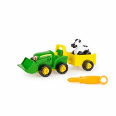 Игровой набор-конструктор John Deere Kids Трактор с ковшом и прицепом