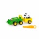 Игровой набор-конструктор John Deere Kids Трактор с ковшом и прицепом 47209