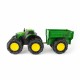 Игрушечный трактор John Deere Kids Monster Treads с прицепом и большими колесами (47353)