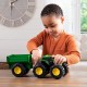 Игрушечный трактор John Deere Kids Monster Treads с прицепом и большими колесами (47353)